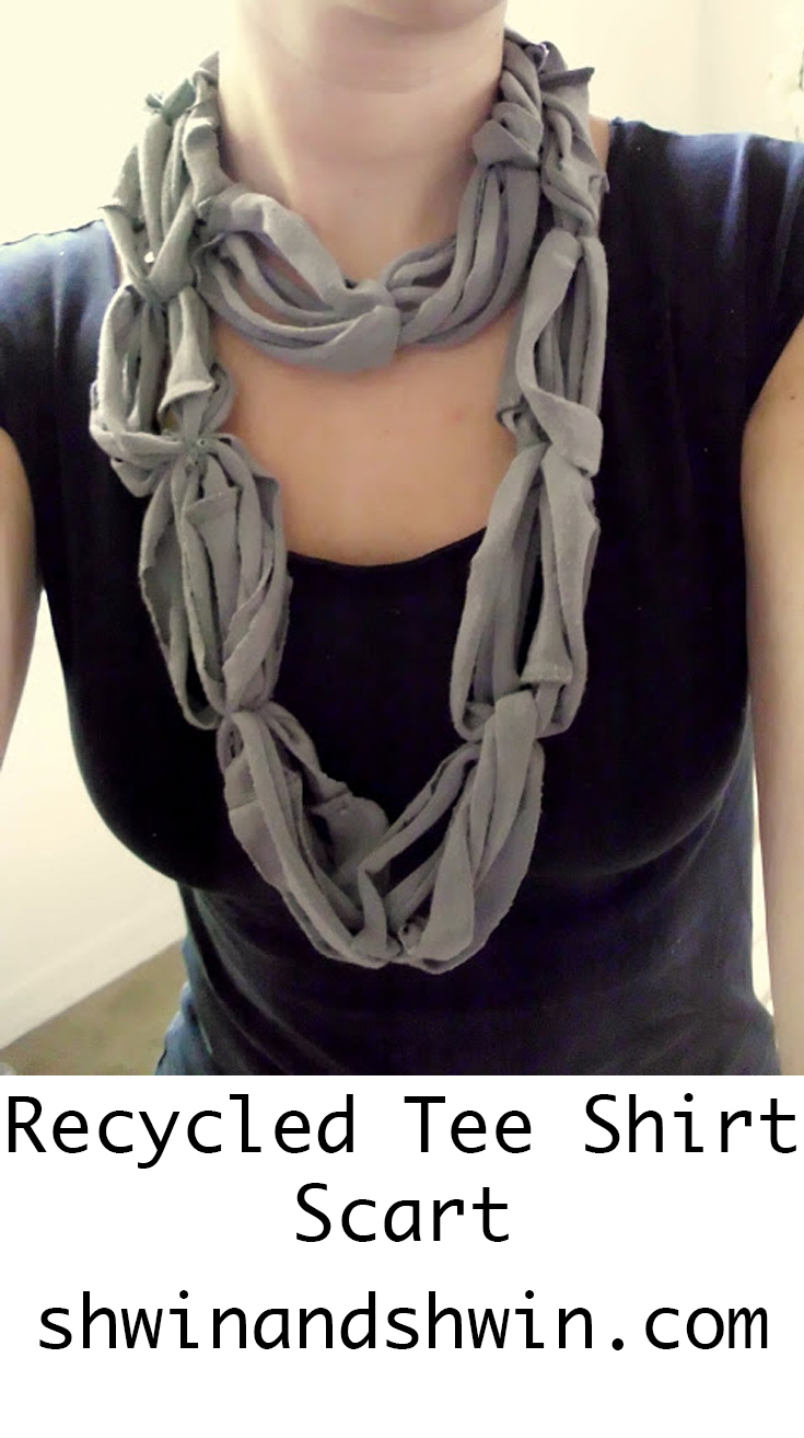 Recycled Tee Scarf || #recycle