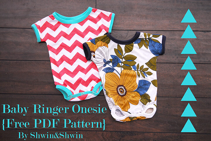 Baby Ringer Onesie {Free PDF Pattern}