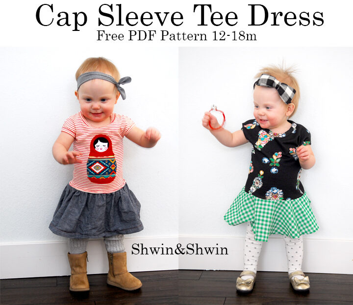 Cap Sleeve Tee Dress || Free PDF Pattern