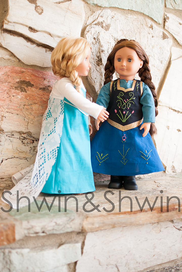 Anna Inspired Doll Dress || FREE Pattern || Shwin&Shwin