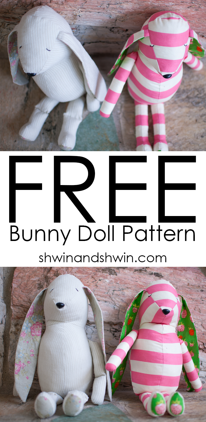 Free Bunny Doll Pattern || Shwin&Shwin