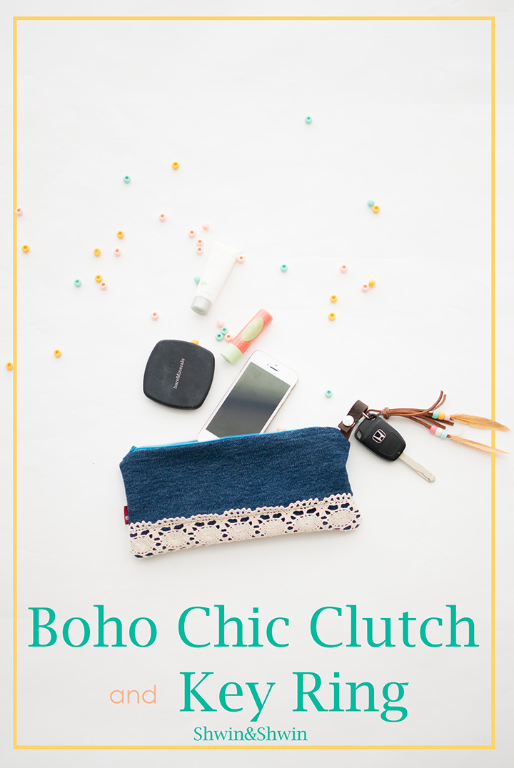Boho Chic Clutch and Keyring ||  #projectthrowdown