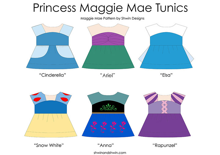 Everyday Princess Outfit from the Maggie Mae Sewing pattern || Snow White || Shwin&Shwin