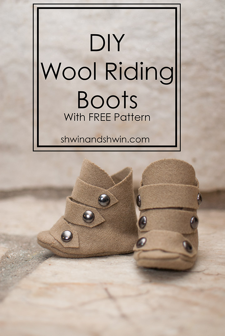 Wool riding boots for baby || FREE PDF Pattern || Shwin&Shwin