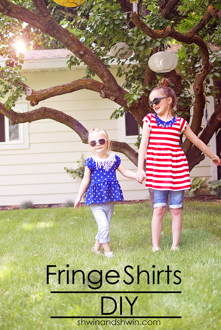 DIY Fringe Shirts // - Shwin and Shwin