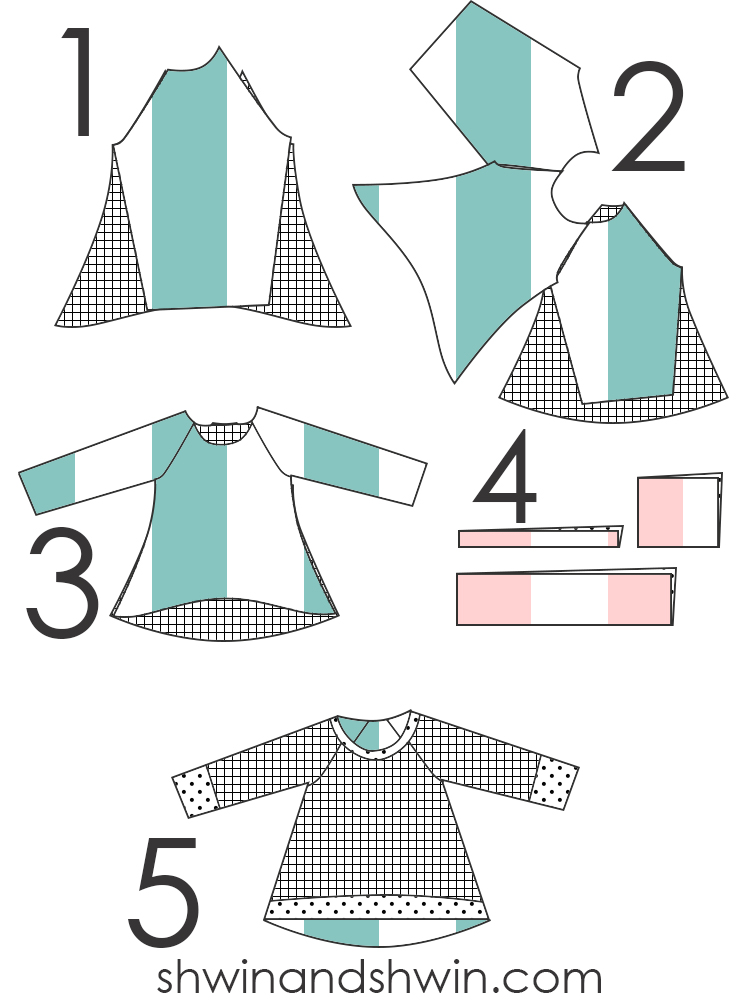 Sequined Raglan Sweatshirt || Free Pattern || Shwin&Shwin