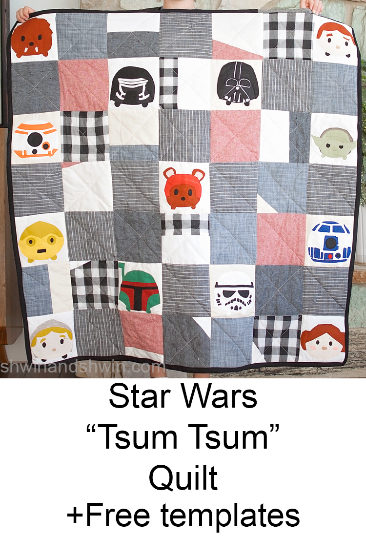 Star Wars "tsum tsum" Quilt || Free Templates || Shwin&Shwin