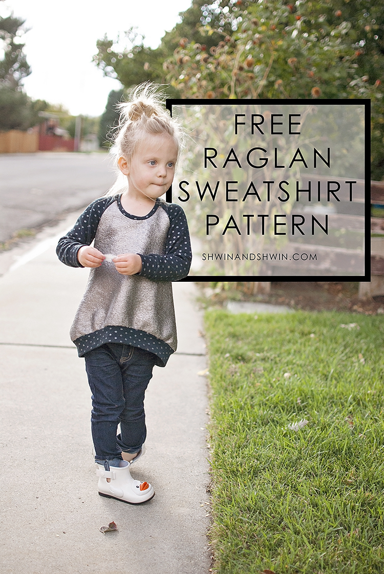 Free raglan sweatshirt pattern || Shwin&Shwin