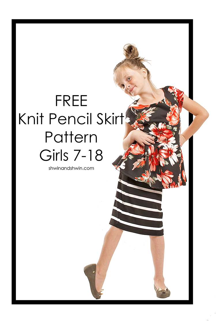 Knit Pencil Skirt || FREE Pattern || Shwin&Shwin