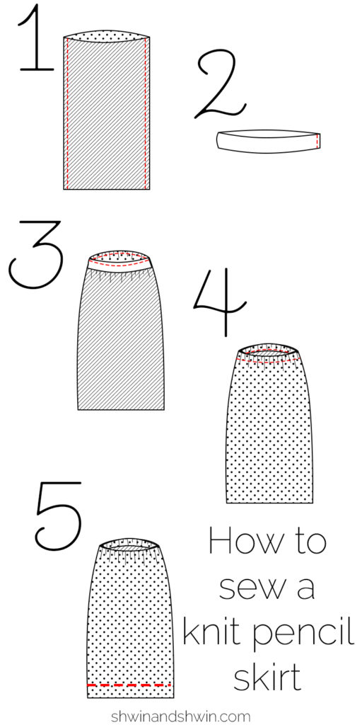 Free Knit Pencil Skirt Pattern - Shwin & Shwin