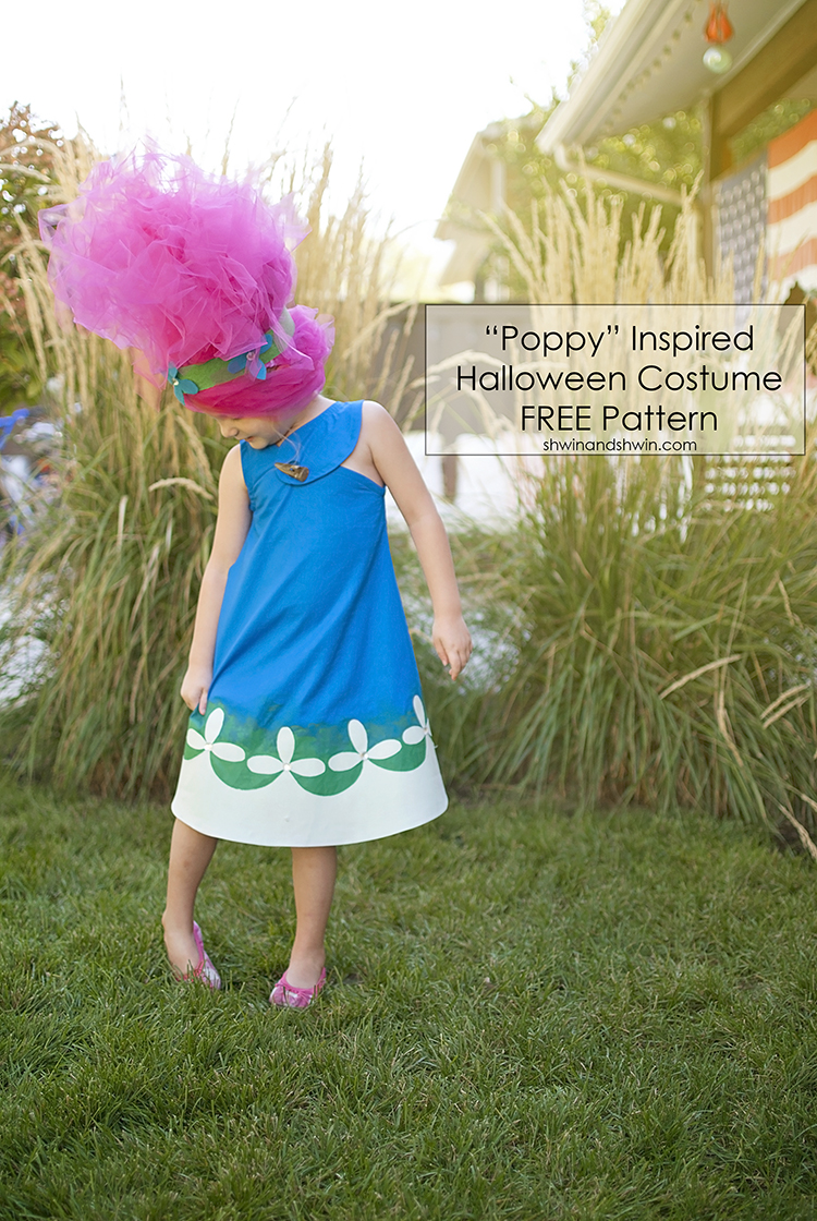 "Poppy" Inspired Troll costume for Halloween || Free Pattern || Shwin&Shwin