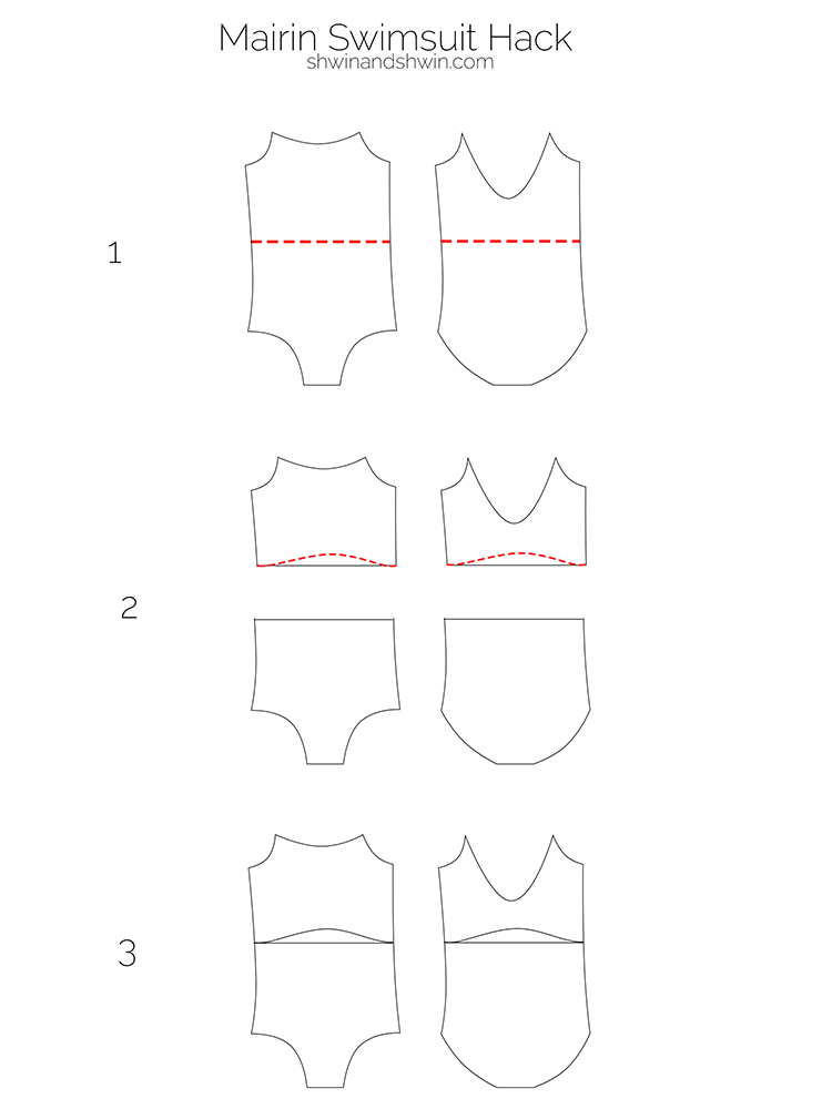 Mairin Swimsuit Pattern Hack - Shwin & Shwin